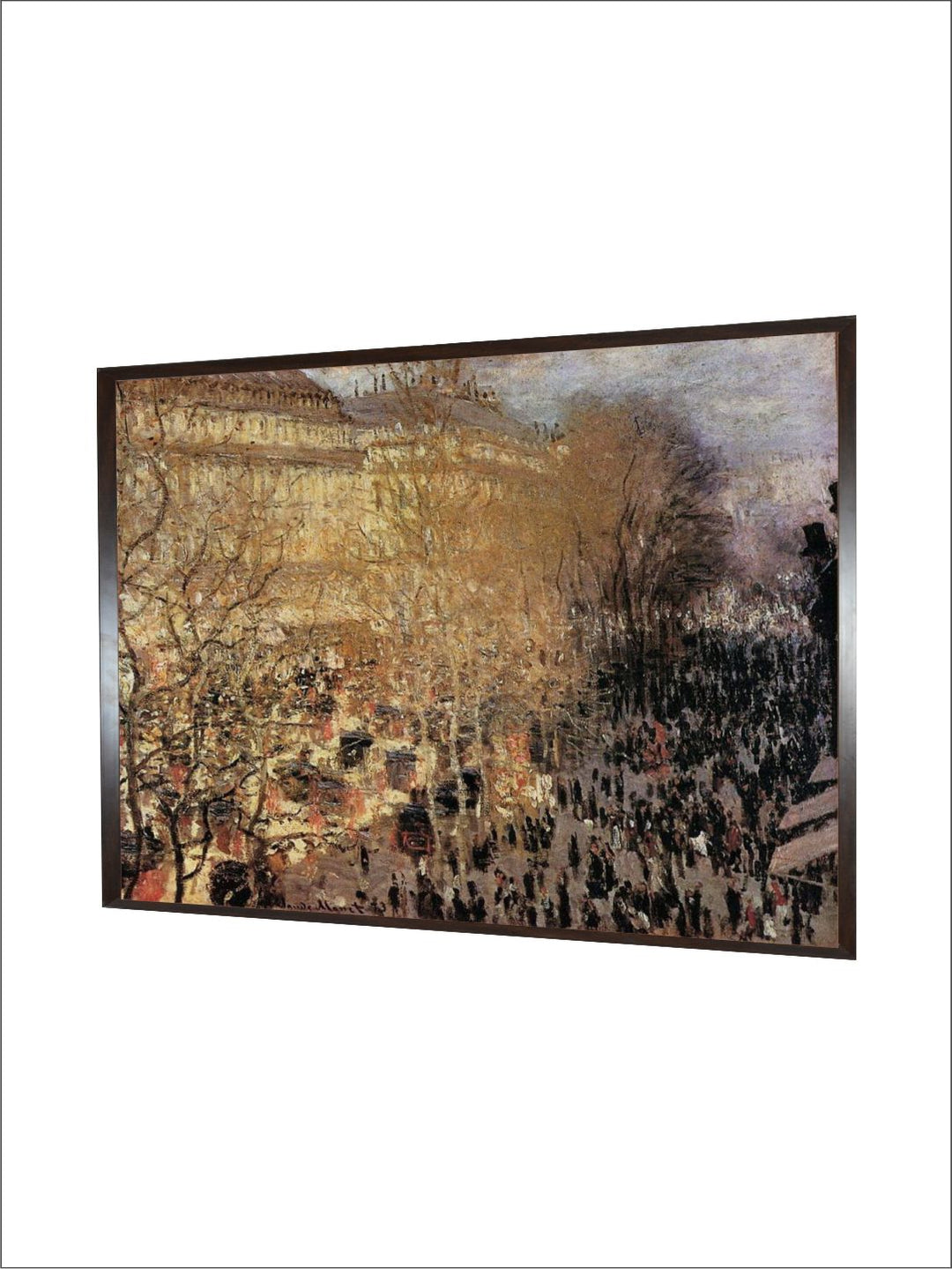 "Beige  Brown Boulevard Des Capucines  Canvas Painting  Wall Art''