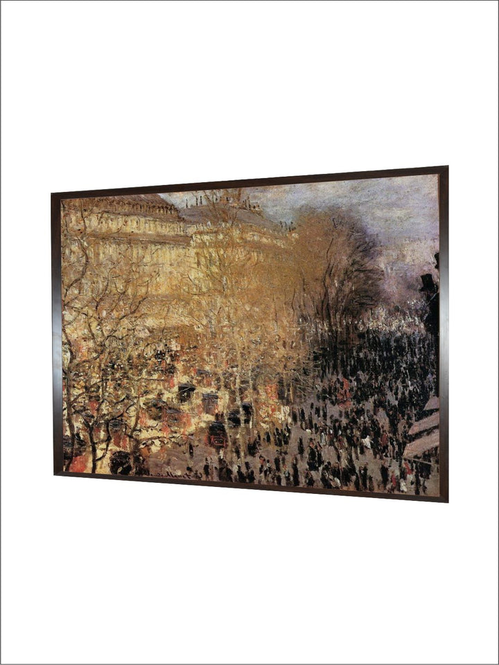 "Beige  Brown Boulevard Des Capucines  Canvas Painting  Wall Art''