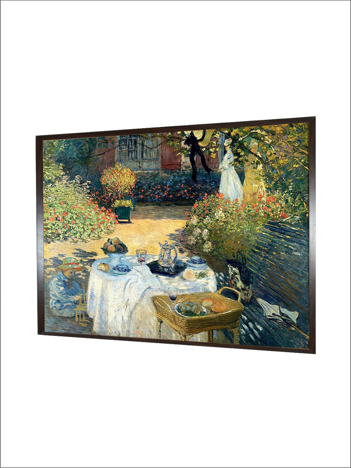 "Green  Black Le Dejeuner Painting Framed Wall Art''