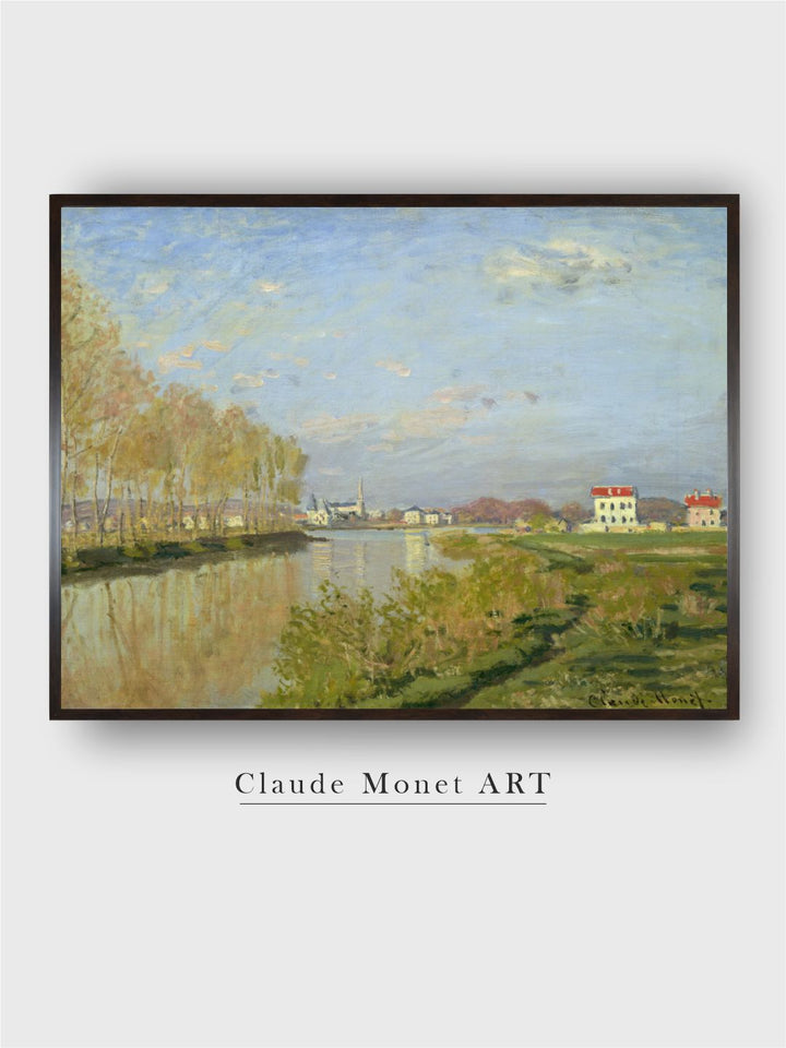 "Green  Blue The Seine At Argenteuil Canvas Painting Wall Art''