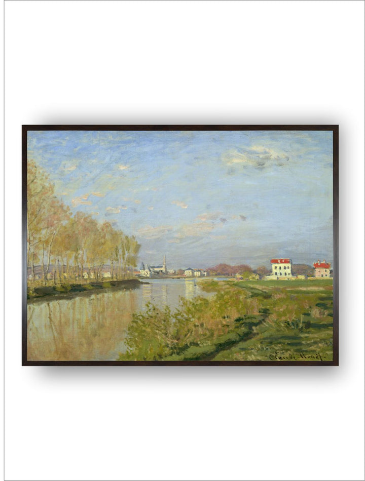"Green  Blue The Seine At Argenteuil Canvas Painting Wall Art''