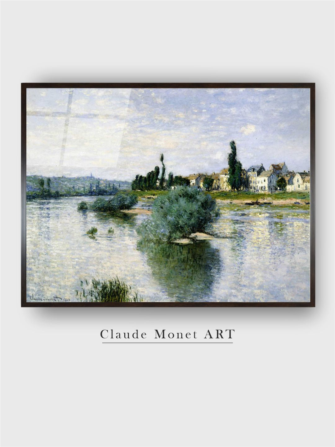 "Green  Blue The Seine At Lavacourt Painting Framed Wall Art''