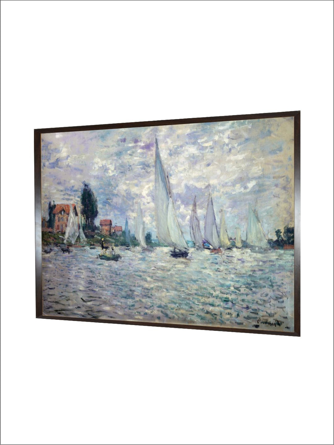 "Blue Regatta In Argenteuil Canvas Painting Wall Art''