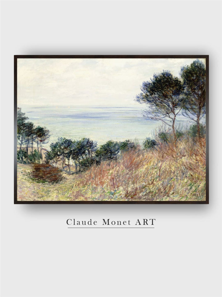 "Blue  Black The Coast of Varengeville Wooden Wall Art''