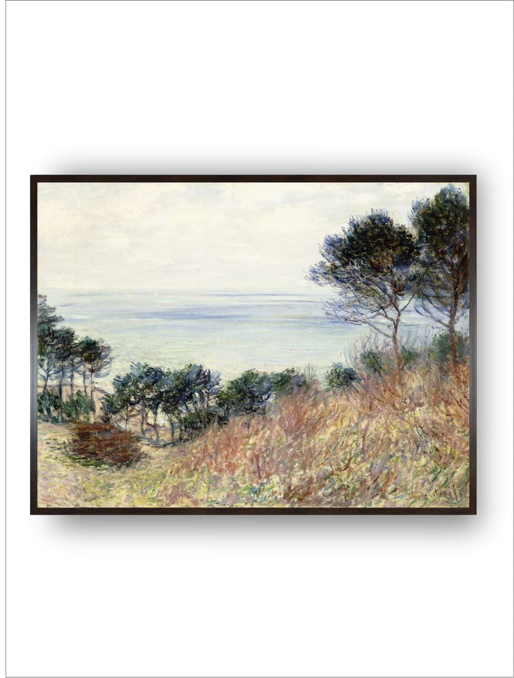 "Blue  Black The Coast of Varengeville Wooden Wall Art''