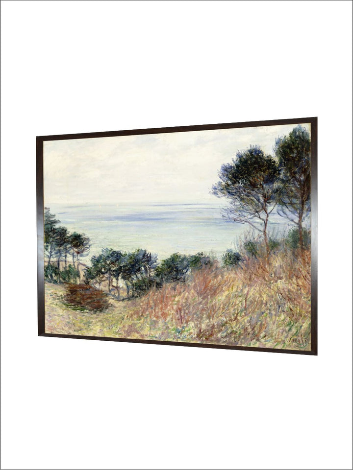 "Blue  Black The Coast of Varengeville Wooden Wall Art''