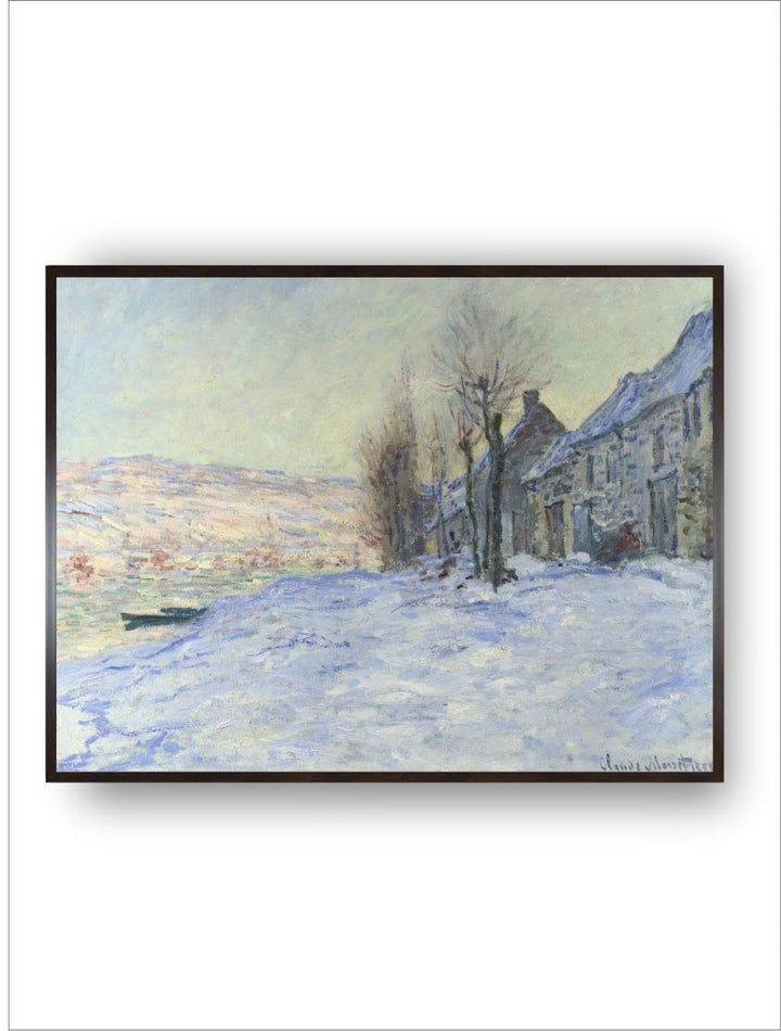 "Beige  Blue Abstract Framed Wall Art''