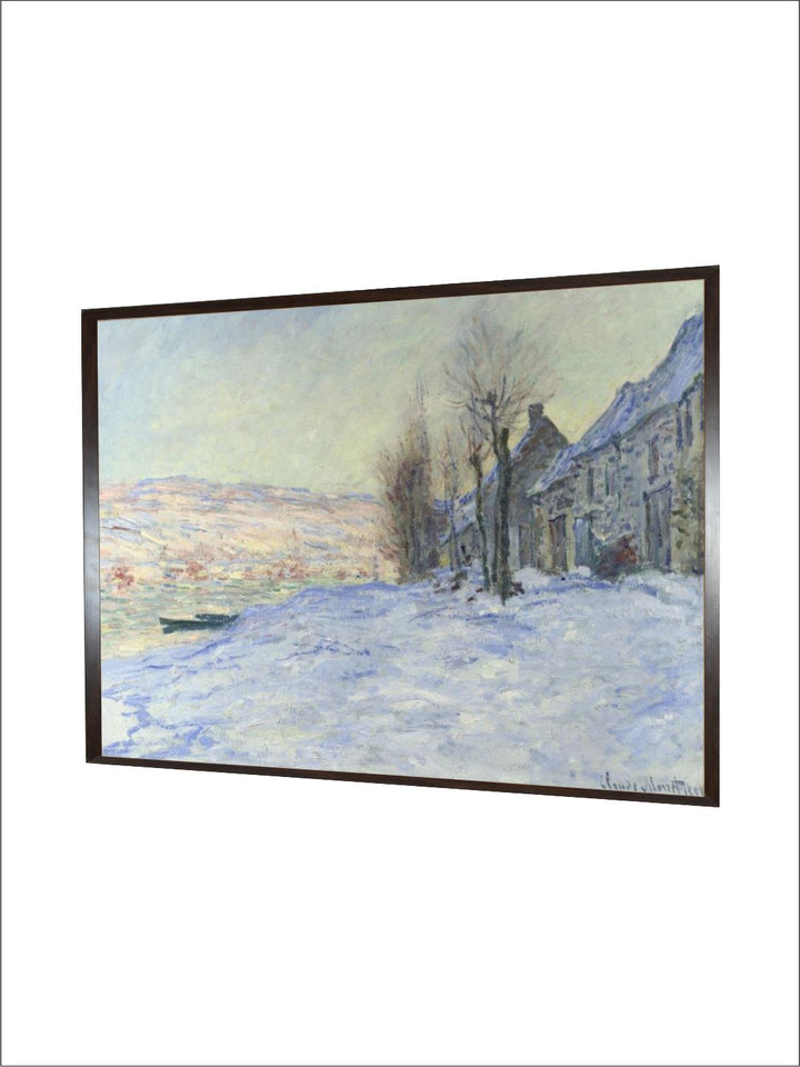 "Beige  Blue Abstract Framed Wall Art''