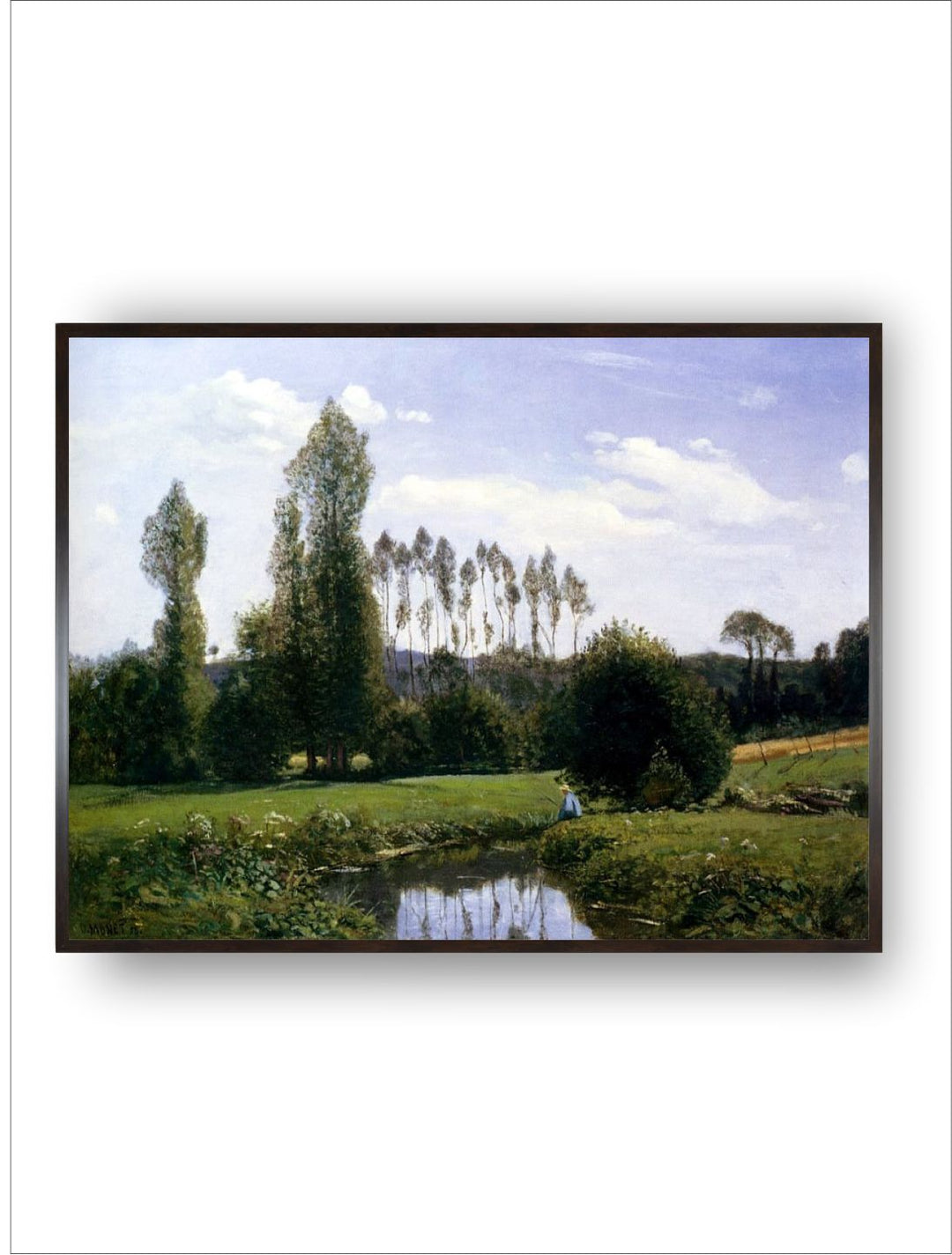 "Blue & Black View at Rouelles Canvas Painting Wall Art''