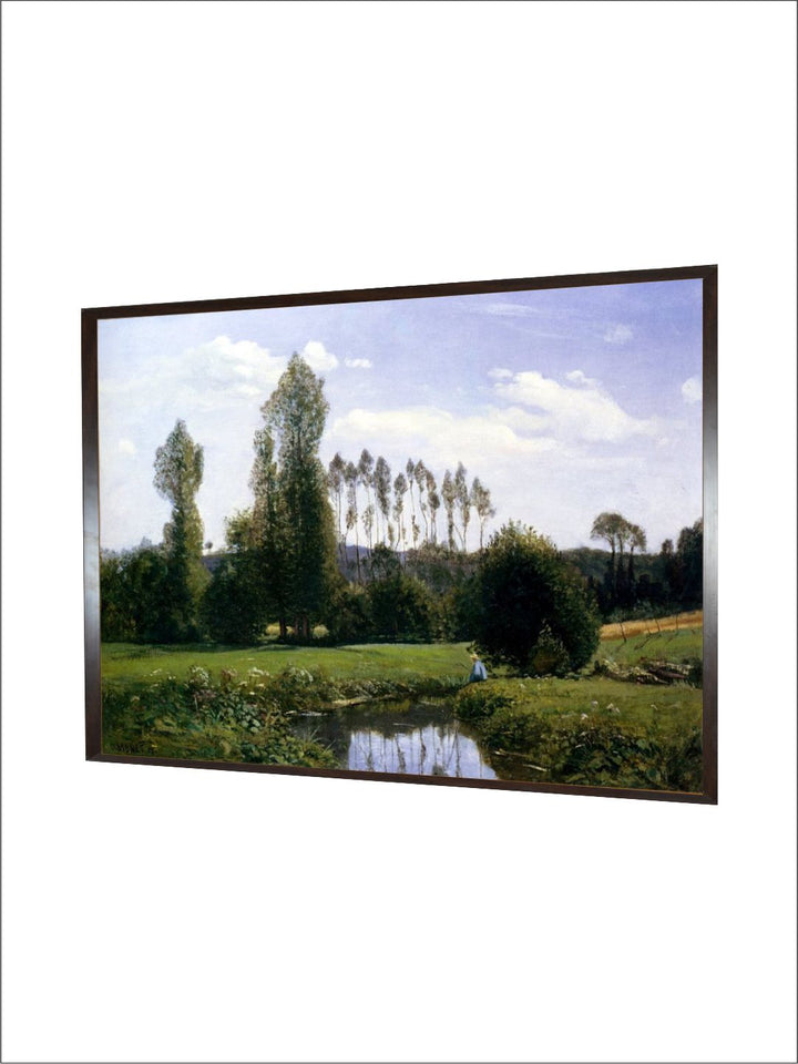 "Blue & Black View at Rouelles Canvas Painting Wall Art''