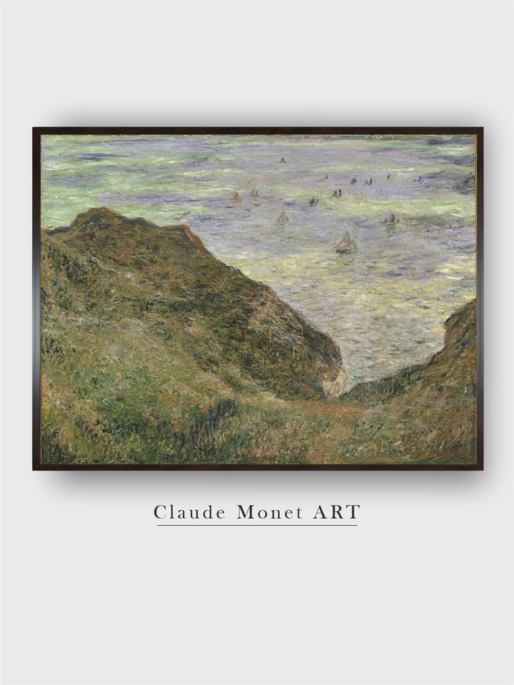 "Green The Cliff At Pourville Painted Wall Art''