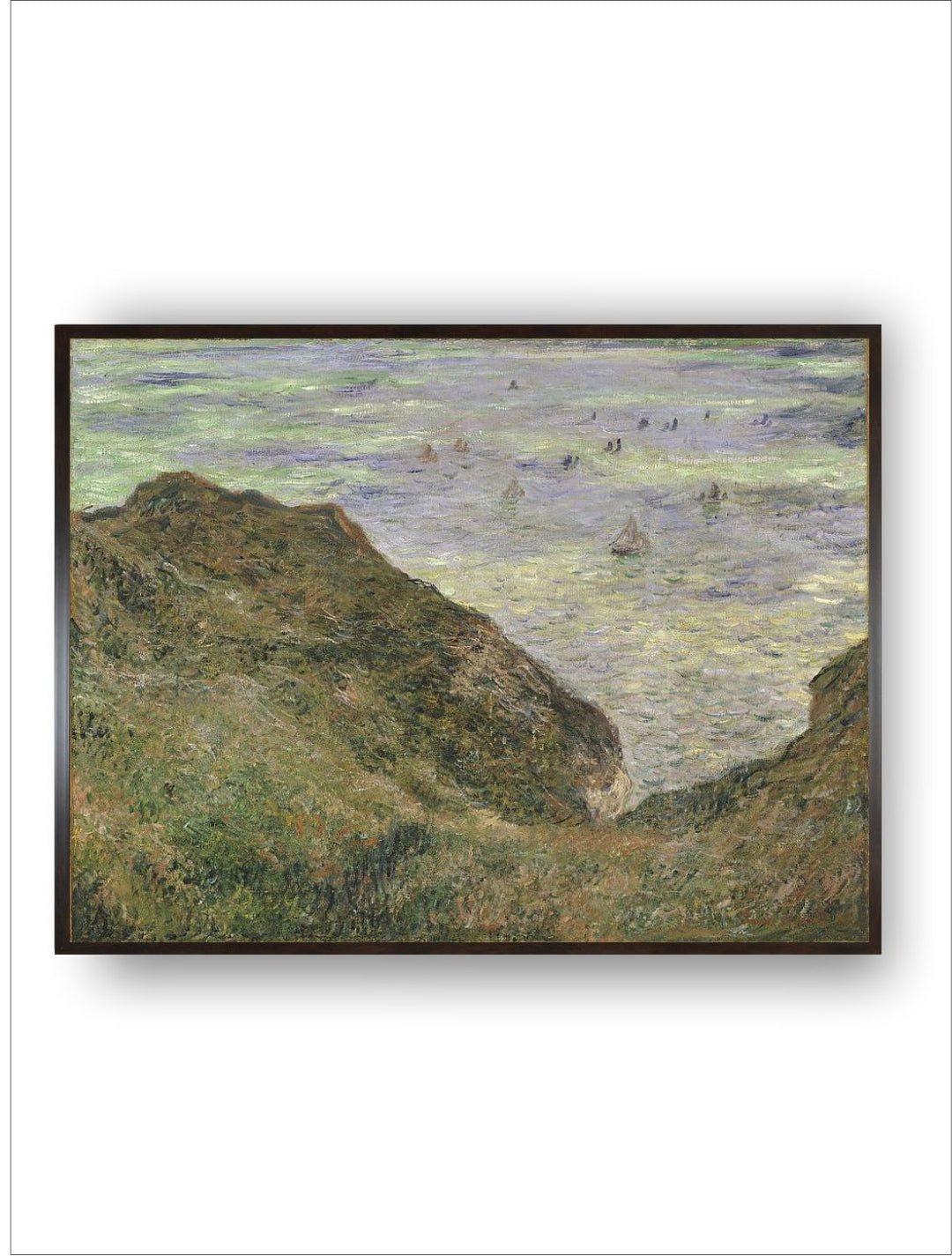 "Green The Cliff At Pourville Painted Wall Art''