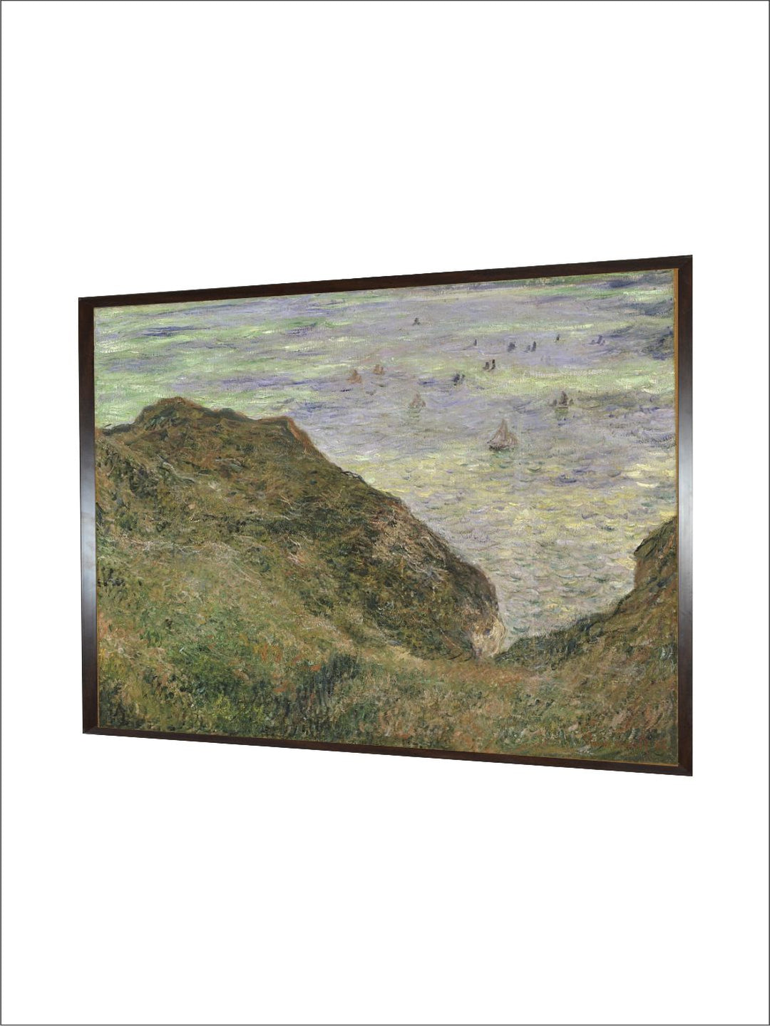 "Green The Cliff At Pourville Painted Wall Art''