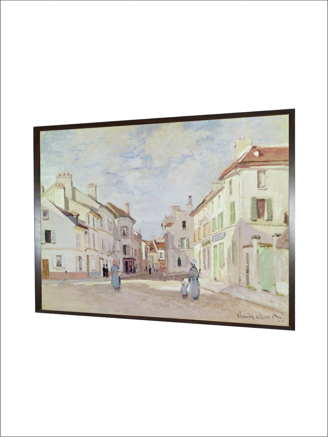 "Off-White  Brown Rue De La Chaussee Painting Framed Wall Art''