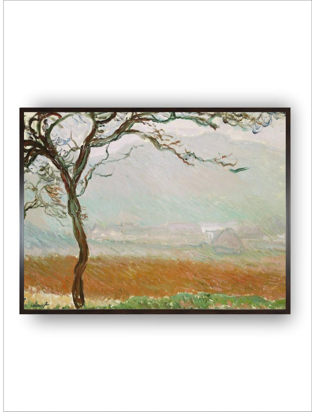 "Beige  Brown Abstract Framed Wall Art''