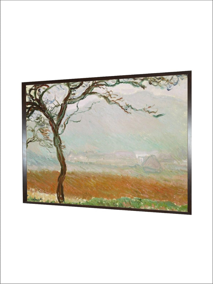 "Beige  Brown Abstract Framed Wall Art''