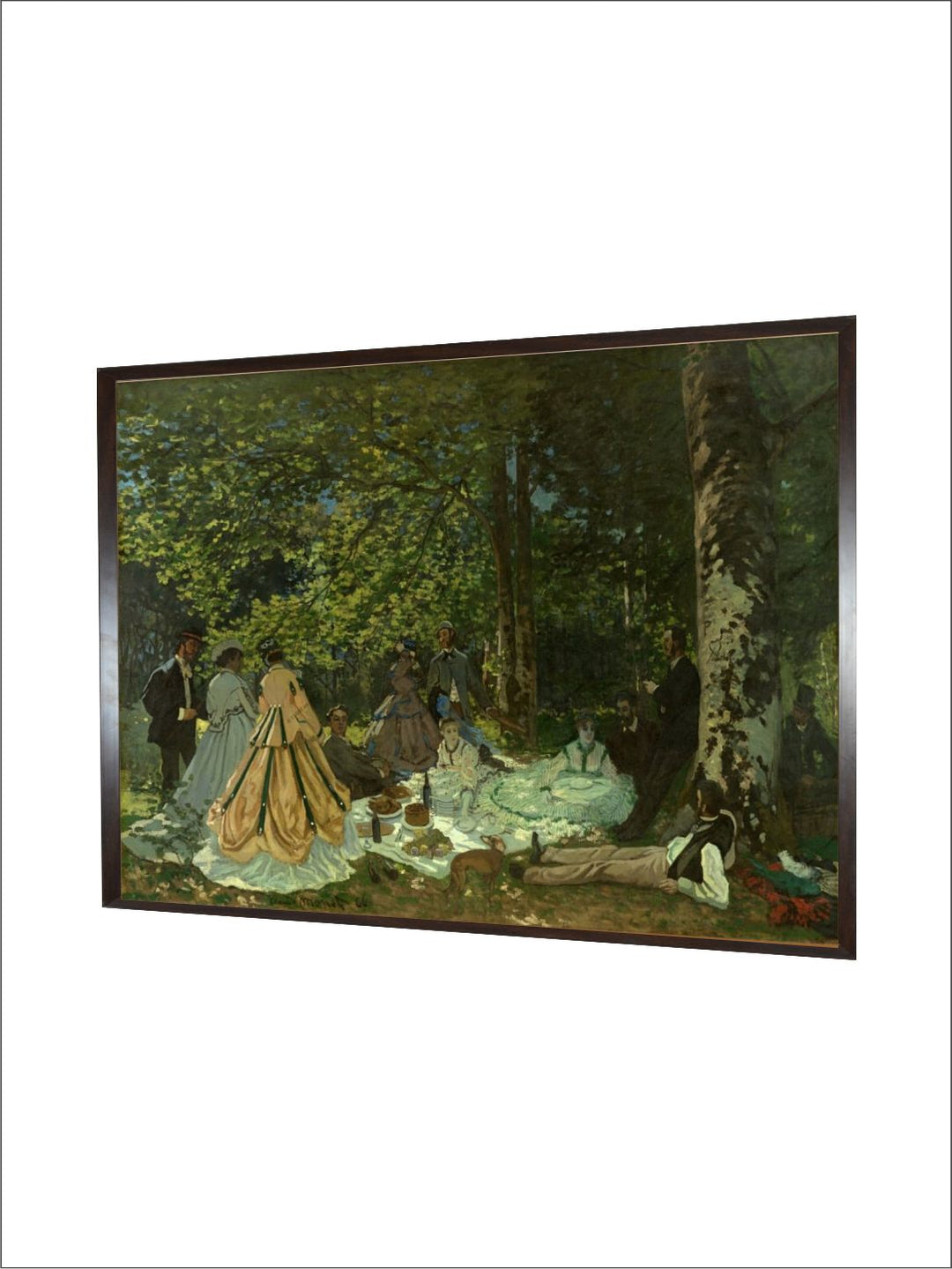"Green Abstract The Picnic Canvas Painting Wall Art''