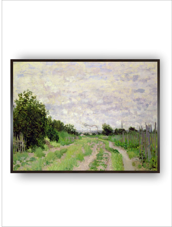 "Green  Lavender Landscape Canvas Painting  Wall Art''
