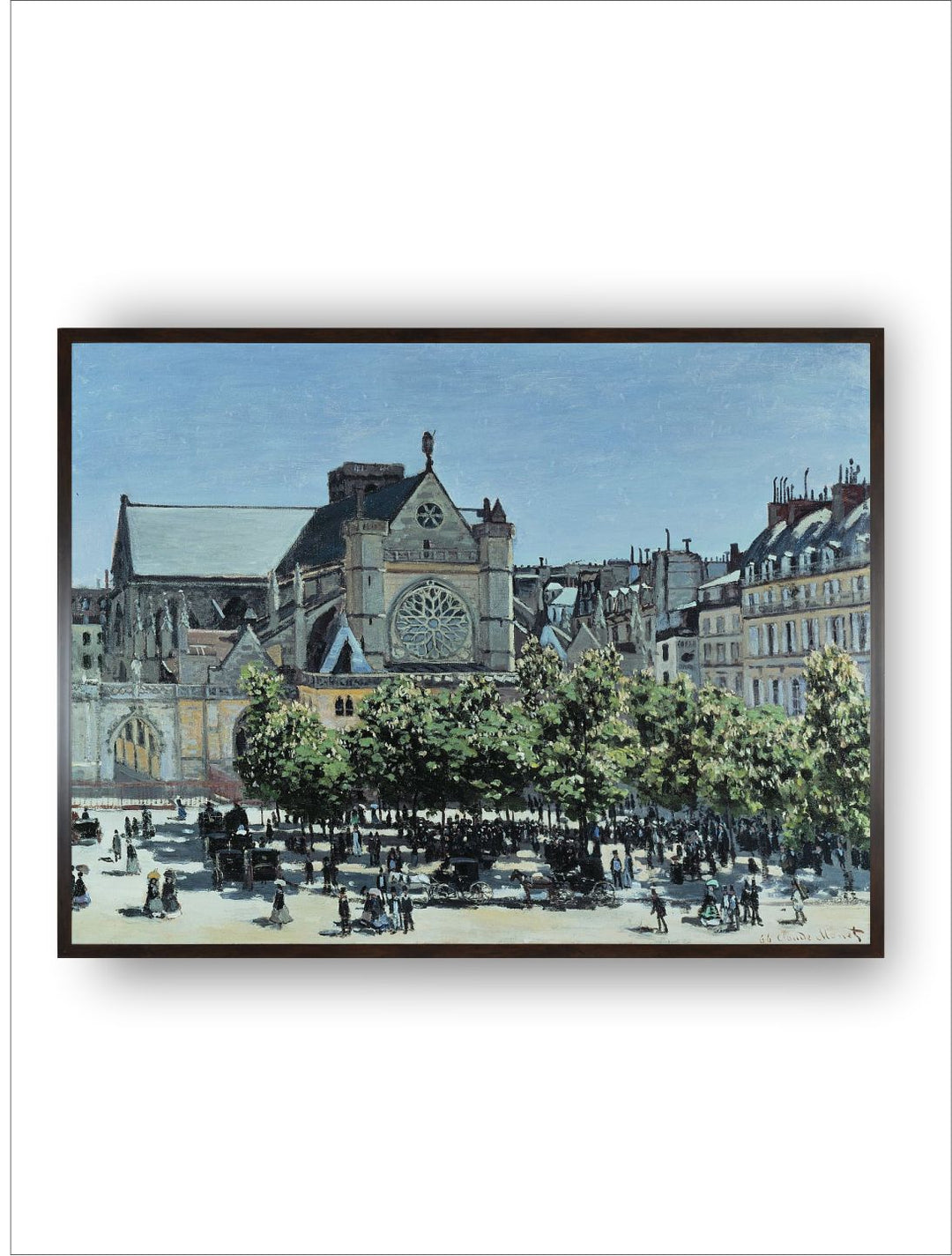 "Blue  Grey Abstract Wooden Framed Wall Art''