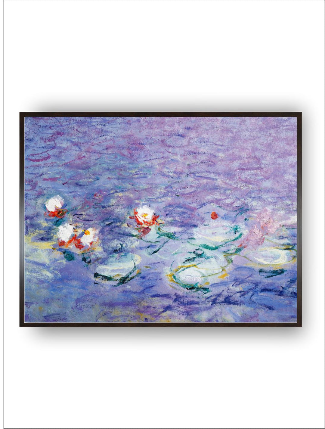 "Blue  Purple Wooden Rectangular Painting Wall Art''
