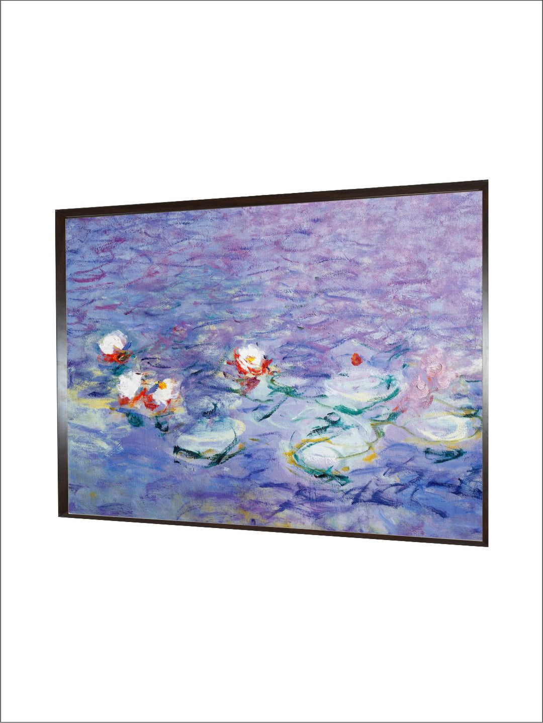 "Blue  Purple Wooden Rectangular Painting Wall Art''