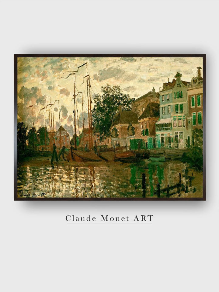 "Brown  Green The Dam At Zaandam Wooden Wall Art''