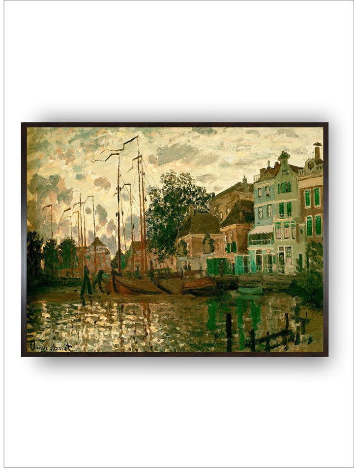 "Brown  Green The Dam At Zaandam Wooden Wall Art''