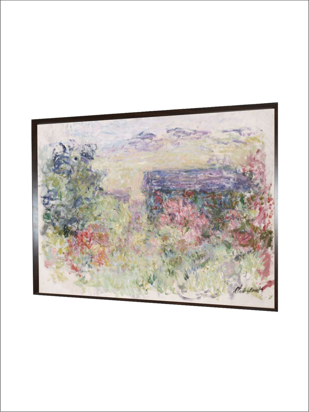"Beige  Blue Paintings Framed Wall Art''