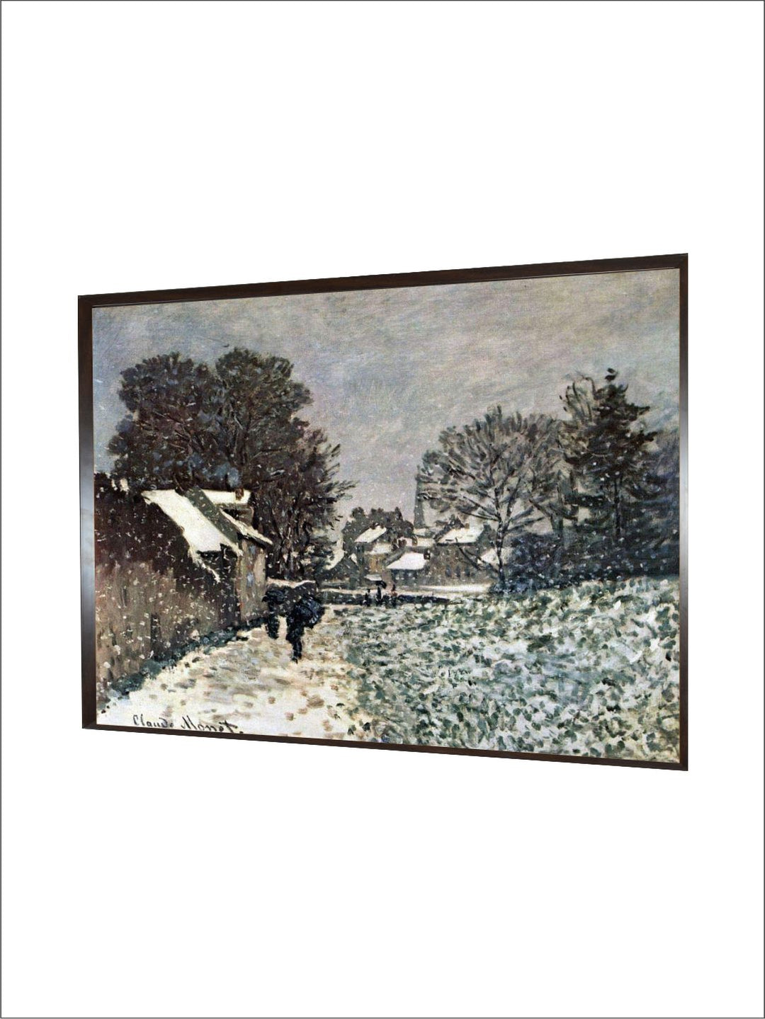 "White  Green Snow At Argenteuil Canvas Painting  Wall Art