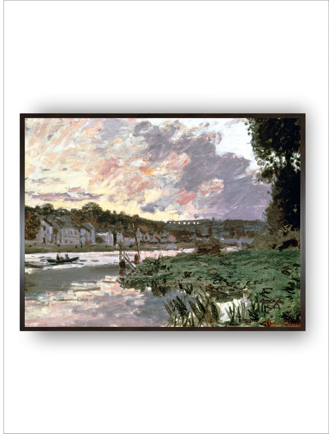 "Beige  Green Wooden Wall Painting''