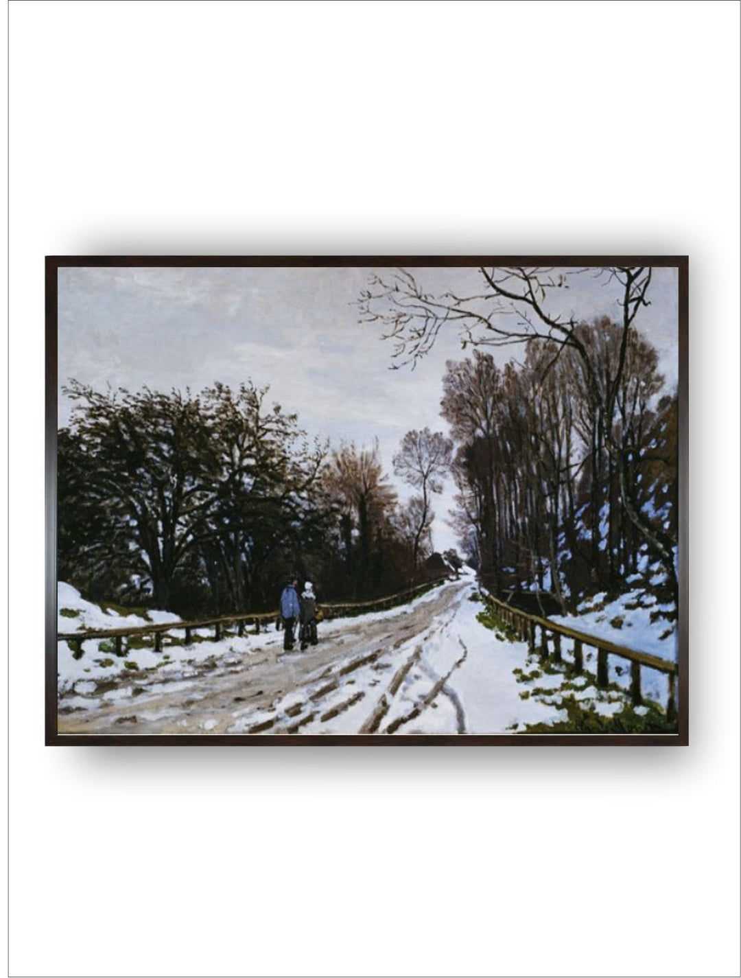 "White & Green Road Toward The Farm Painted Wall Art''