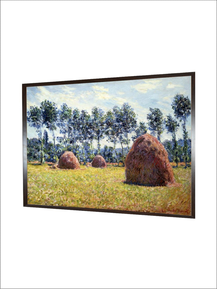 "Blue & Green Haystacks At Giverny Wall Art''