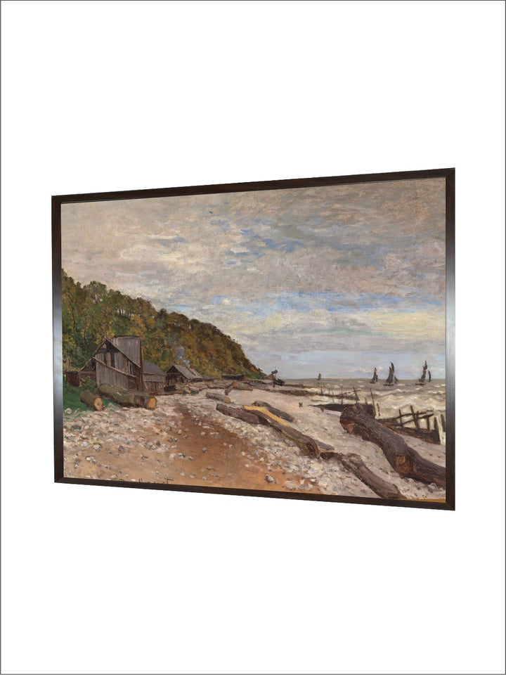 "Beige  Green Floral and Botanical Canvas Paintings Framed Wall Art''