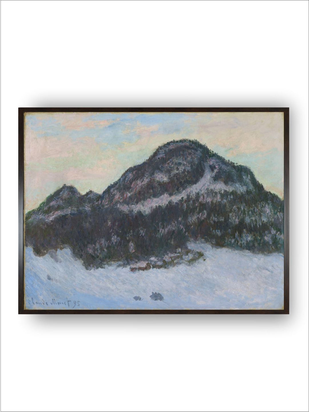"Blue & Green Mount Kolsas Painted Framed Wall Art''