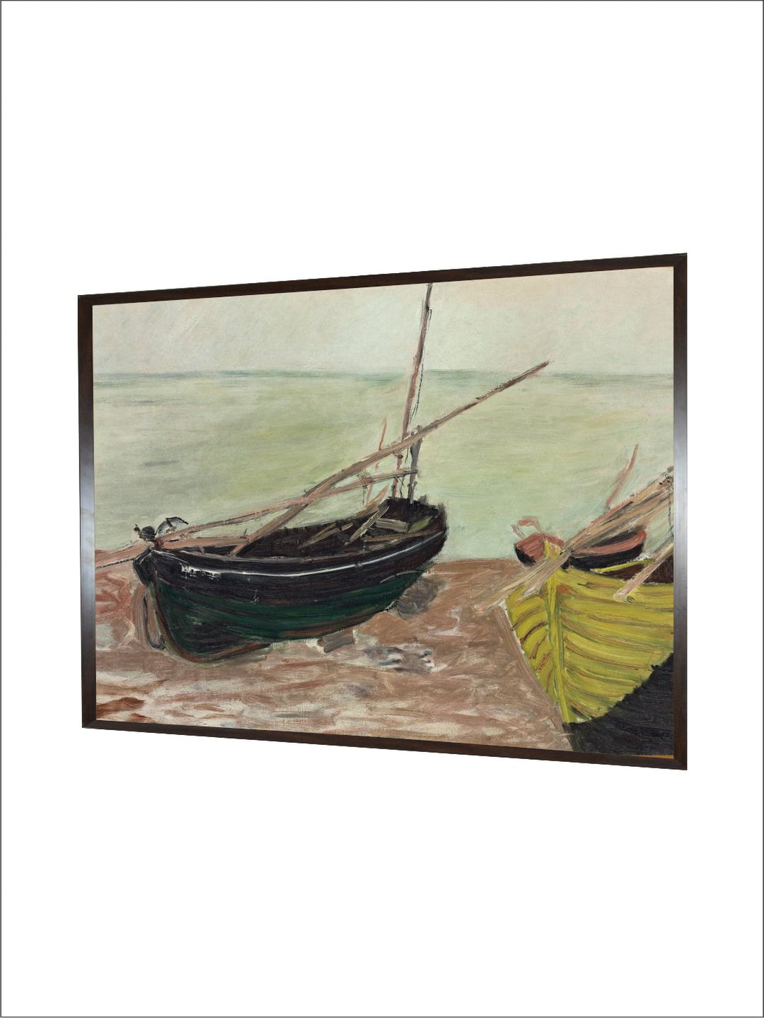 "Beige  Black Abstract Painting Wall Art''