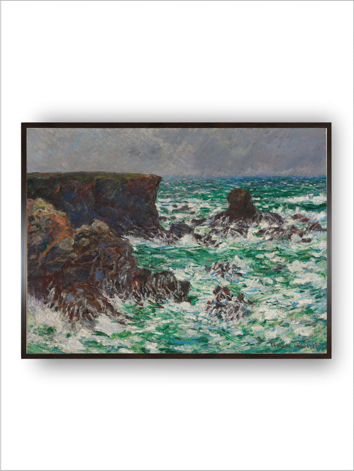 "Grey  Green Port-Coton: Le Lion Painting Framed Wall Art''