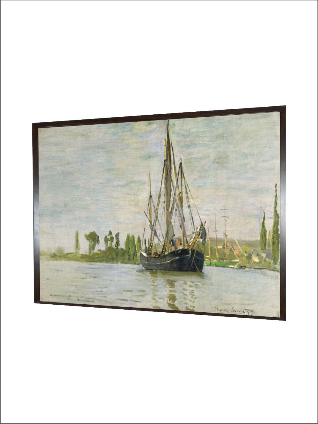 "Green  Black Wooden Painting Framed Wall Art''