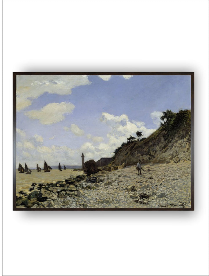 "Blue  Green The Beach At Honfleur Canvas Painting Wall Art''