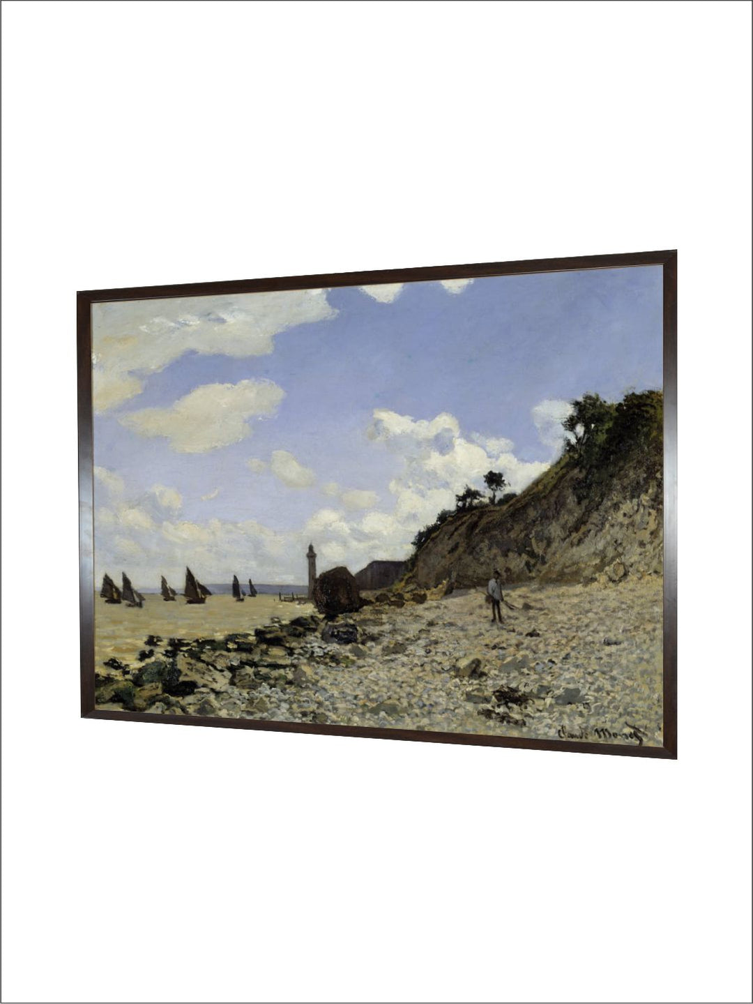 "Blue  Green The Beach At Honfleur Canvas Painting Wall Art''