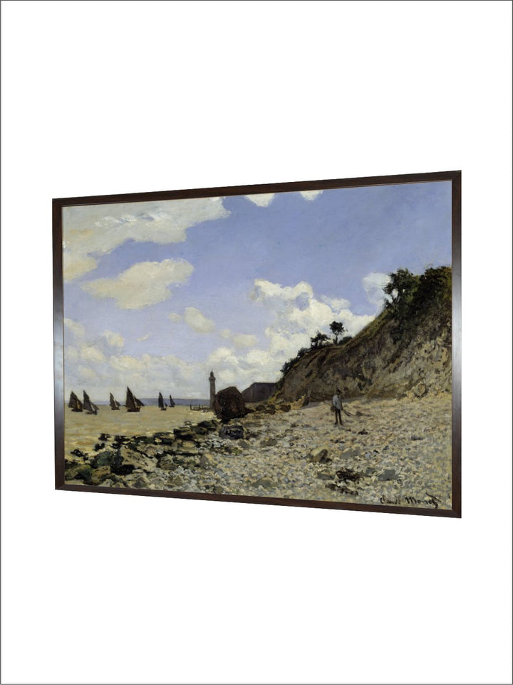 "Blue  Green The Beach At Honfleur Canvas Painting Wall Art''