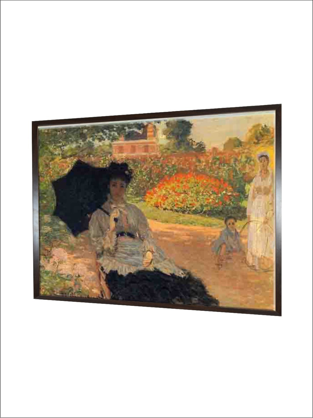 "Green  Orange Camille in the Garden  By Claude Monet Wall Painting''