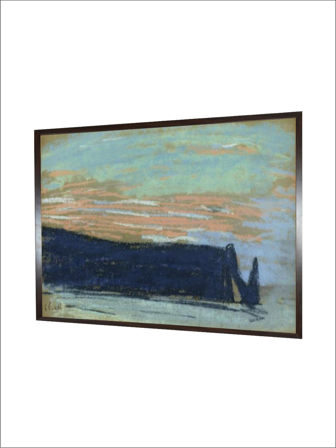 "Green  Black Wooden Rectangular Painting Wall Art''