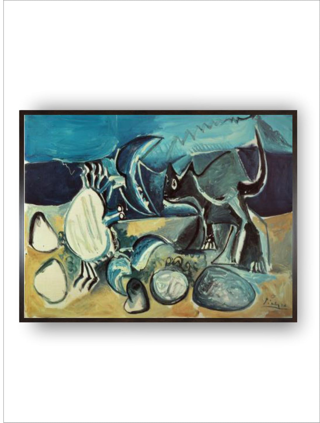 Cat and Crab on the Beach by Pablo Picasso