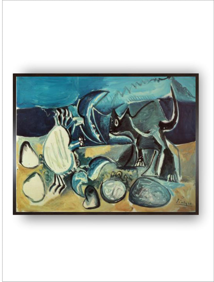Cat and Crab on the Beach by Pablo Picasso