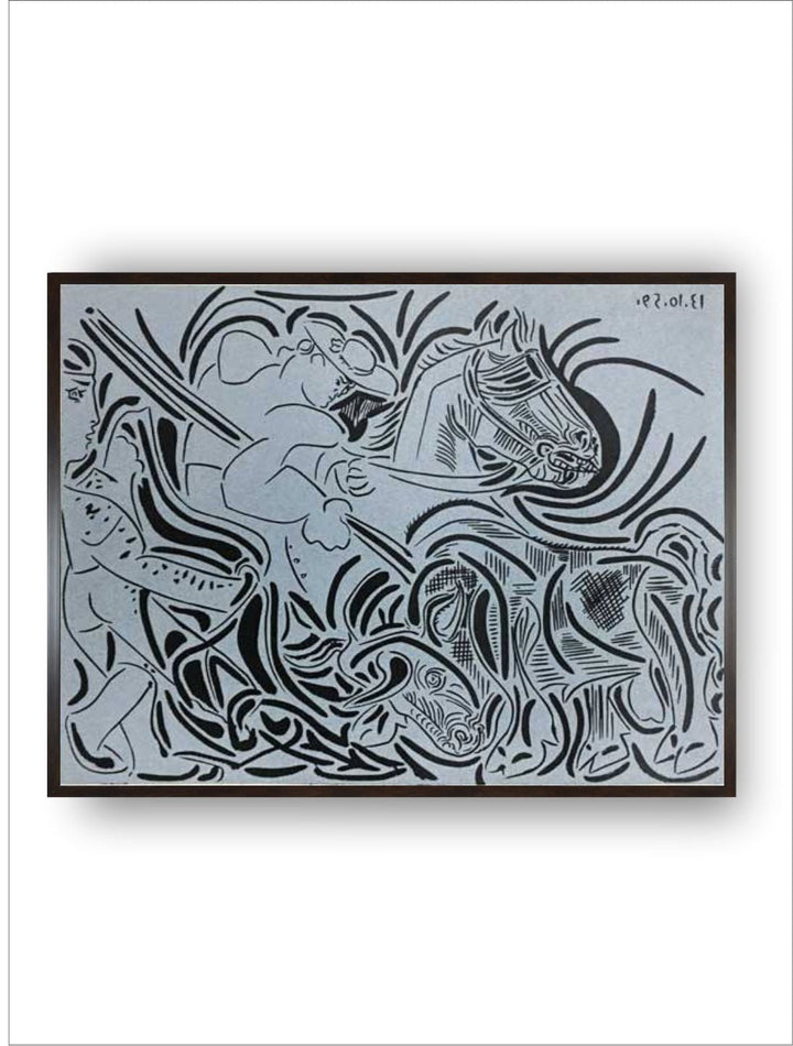 Pique (fond bleu) by Pablo Picasso