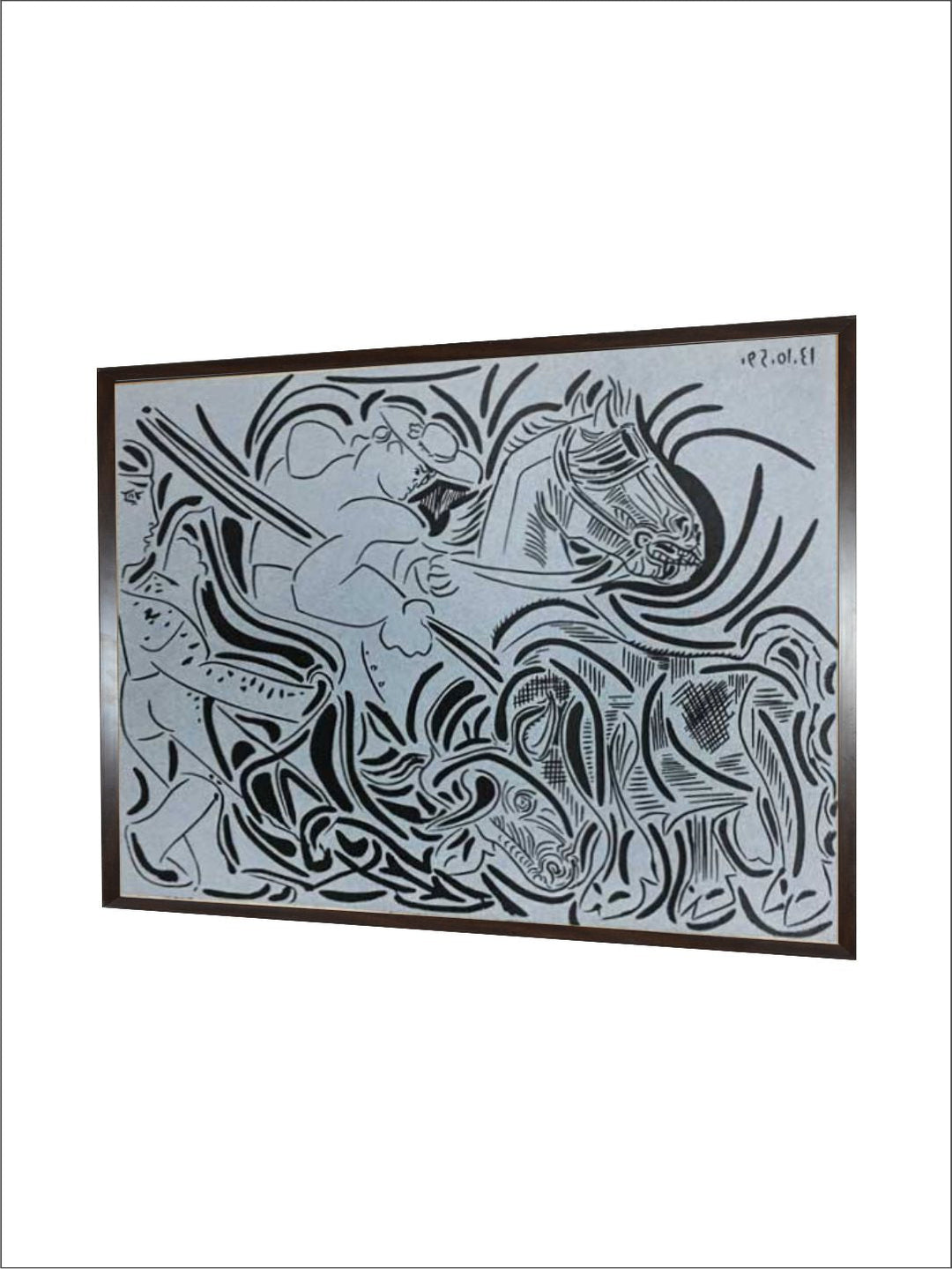 Pique (fond bleu) by Pablo Picasso
