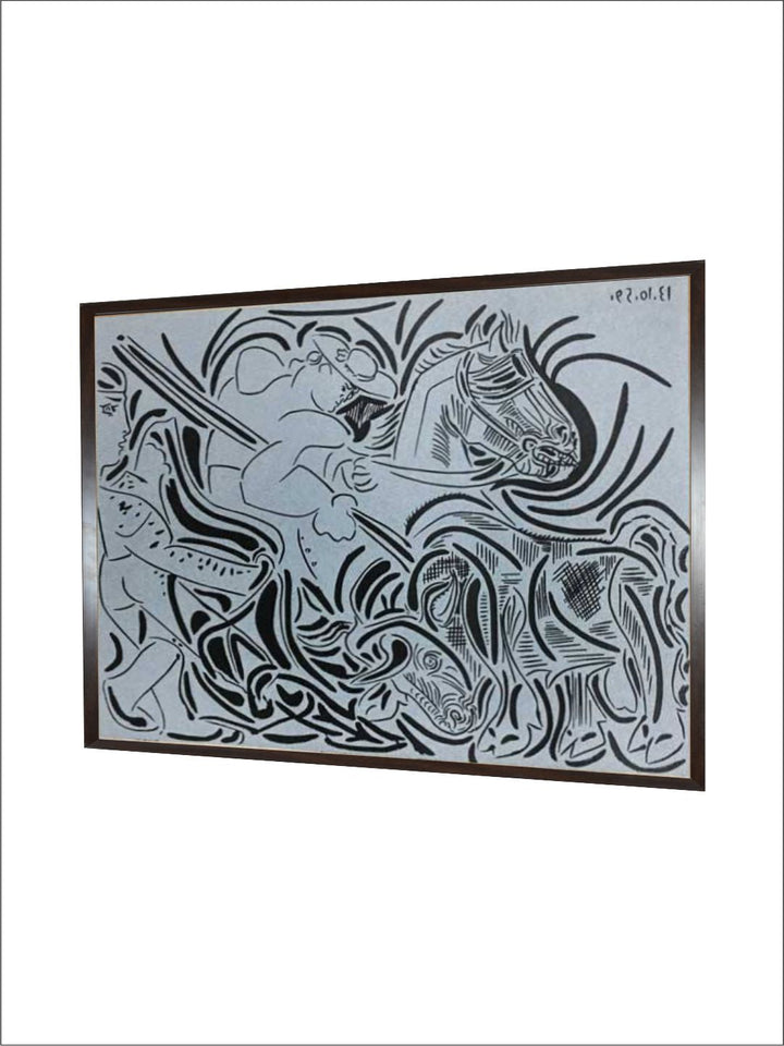 Pique (fond bleu) by Pablo Picasso