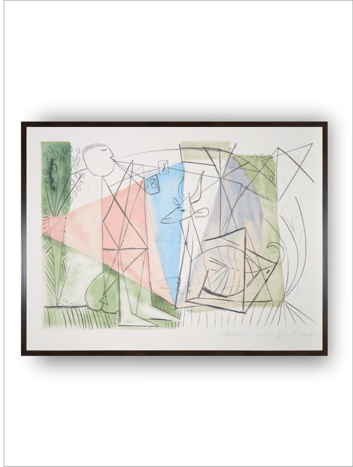 Jouer de Flute et Gazelle by Pablo Picasso