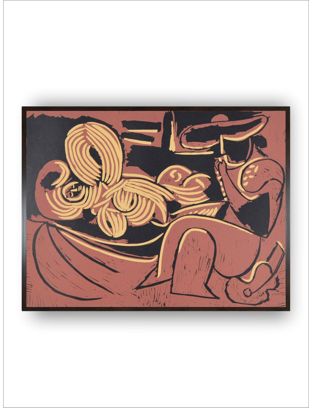 Femme couchée et homme à la guitare by Pablo Picasso
