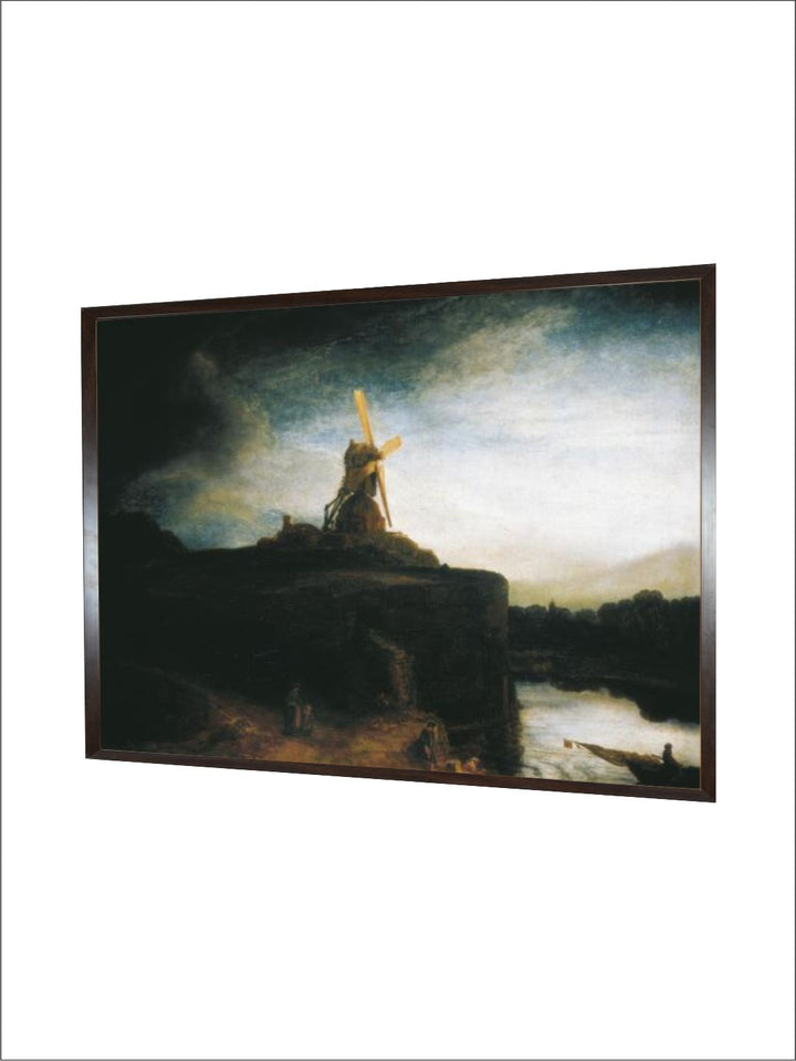 "Beige  Grey Rembrandt Van Rijn Painting Wall Art''